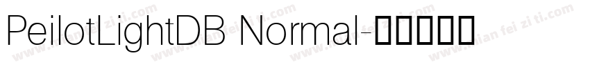 PeilotLightDB Normal字体转换